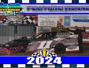 Nicholas Sellier won at Deep South Speedway on October 26 (and subsequently the 2024 Deep South Speedway Modified Track Championship)