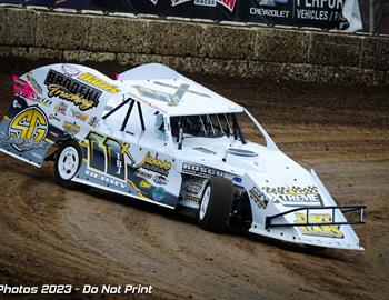 Tom in action at the King of America XII on March 23-25 at Humboldt (Kan.) Speedway.