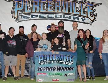 Dan Jinkerson picked up the victory in the Tribute to Al Hinds at Placerville (Cal.) Speedway on Saturday, April 15, 2023.