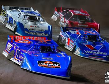 Volusia Speedway Park (Barberville, FL) – DIRTcar Nationals – February 10th-15th, 2025. (Josh James Artwork)