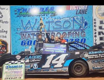 Logan Walls wins at Thunder Mountain Speedway on Aug. 10