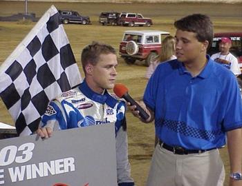 Randy Ward interviews race winner Shane Stewart