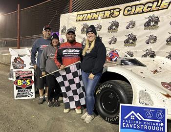 David Pangrazio wins with the Northeast Late Model Alliance stop at Brockville Ontario Speedway on September 5