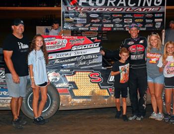 Jeremy Shaw scored his first-career COMP Cams Super Dirt Series (CCSDS) Super Late Model win at Magnolia Motor Speedway (Columbus, Miss.) on Sunday, Sept. 3. (Simple Moments image)
