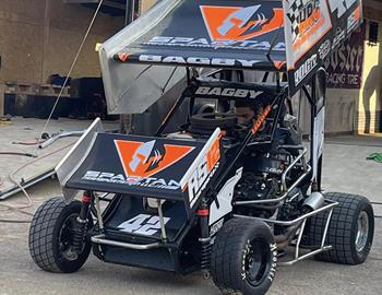 Matt Bagby in the pits at Doe Run Raceway (Doe Run, MO) on September 8, 2023.