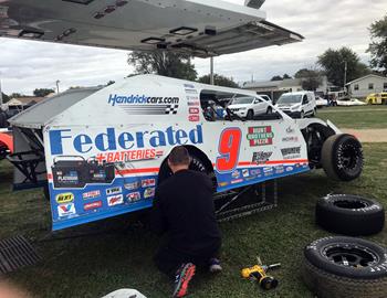 Ken Schrader preparing for action at Lincoln Speedway on October 2.