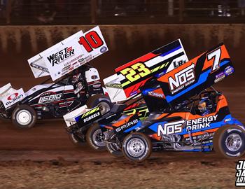 The Dirt Track at Charlotte (Concord, NC) – World of Outlaws NOS Energy Drink Sprint Car Series – World Finals – November 6th-9th, 2024. (Josh James Artwork)