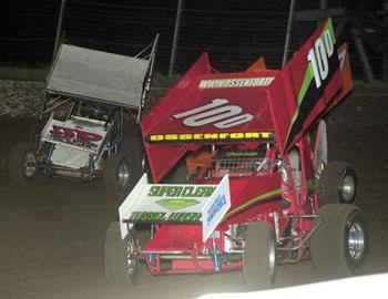 Danielle Ossenfort (10d) and company in I-80 Speedway action