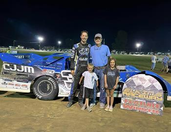 Jacob Hawkins wins at Elkins Raceway on July 13