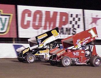 Eddie Gallagher and Gary Wright on the front row