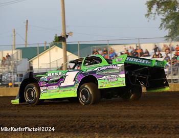 Cedar County Raceway (Tipton, IA) – Lucas Oil Midwest LateModel Racing Association (MLRA) – Hawkeye Land 40 – September 12th, 2024. (Mike Ruefer photo)