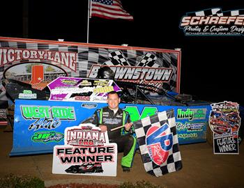 In his second night out in his new Rocket XR1 Britan Godsey picked up his first win at Brownstown (Ind.) Speedway on Saturday night.