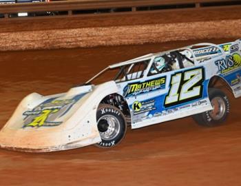 Ashton Winger claimed his first-career Hunt the Front Super Dirt Series Super Late Model win on Friday, Sept. 1 at Lavonia (Ga.) Speedway. (Kevin Ritchie image)