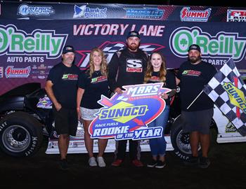 Justin Duty wins the Midwest Auto Racing Series (MARS) Late Model Championship Rookie of the Year title at Fairbury Speedway (Fairbury, IL)  on October 4-5, 2024.