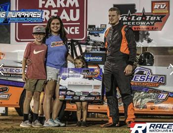 Josh Baucom won at Arklatex Speedway June 8 (Photo credit: Chaz Brzeski)