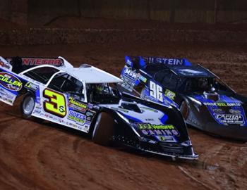 Brian Shirley banked a $7,500 victory in the rain-shortened Tuckasee Toilet Bowl Classic at Clarksville (Tenn.) Speedway on Saturday, March 11. *(Josh James Artwork image)*