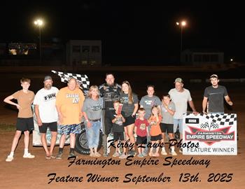 Kodi Savage earned his first win of the season at Farmington Empire Speedway on Saturday.
