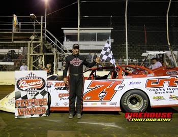 RJ Conley won his second feature in as many nights on Saturday night with a Super Late Model triumph at Portsmouth (Ohio) Raceway Park.