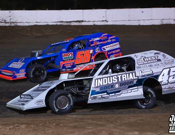Quincy Raceways (Quincy, IL) – Midwest Auto Racing Series (MARS) Modified Championship – May 16, 2025. (Josh James Artwork photo)