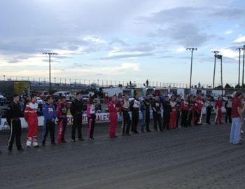 Opening ceremonies at Devils Bowl Speedway