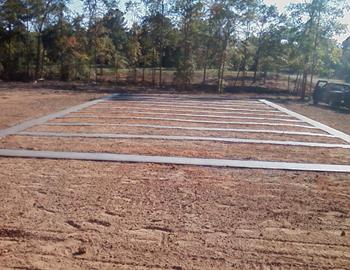 Manufactured or Modular Home Foundation with All Runners Reinforced with Rebar