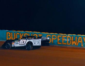 Joseph Joiner on his way to Victory Lane at Buckshot Speedway on June 25. *(Zackary Washington/Simple Moments Photography)*