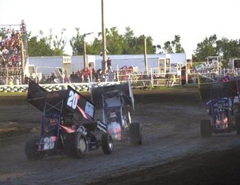 Down the frontstretch at Creek County