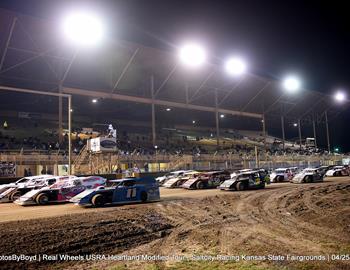 Salt City Racing at Kansas State Fairgrounds (Hutchinson, KS) – USRA Heartland Modified Tour (HMT) – April 25, 2025. (Todd Boyd photo)