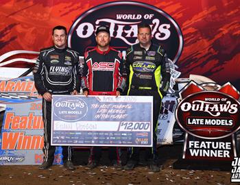 Farmer City Raceway (Farmer City, IL) – World of Outlaws Late Model Series – Illini 100 – April 11th-12th, 2025. (Josh James Artwork)