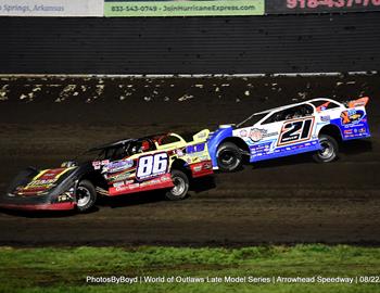 Arrowhead Speedway (Colcord, OK) – World of Outlaws Real American Beer Late Model Series – Sooner State Showdown – August 22nd-23rd, 2025. (Todd Boyd photo)