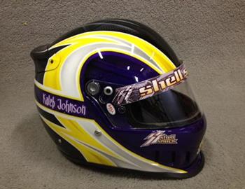 Kalebs new Bell Helmet painted by Shell Shock
