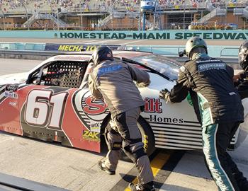 Engine issues ended Chad Finchums 2019 finale early at Miami-Homestead Speedway.