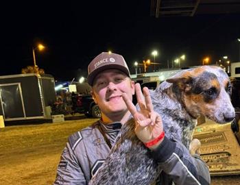 Chase Holland in the pits after the PJ Wiggins Memorial at Ocala Speedway (Ocala, FL) on January 25, 2025.