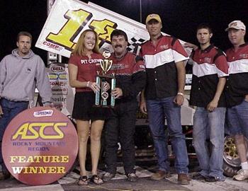 Garry Lee Maier and crew in victory lane