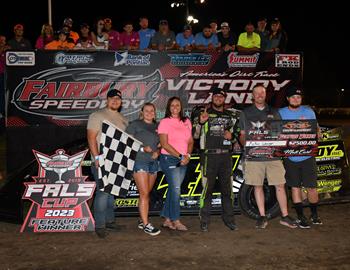 McKay Wenger bested the $2,500-to-win FALS Cup event at Fairbury (Ill.) Speedway on Saturday, Aug. 19. (Rocky Ragusa image)