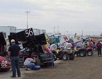 46 cars filled the pit area.