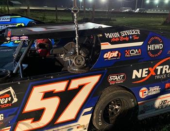 57 Motorsports and driver Chad Clancy wins at Bethany Fairgrounds Speedway on July 13