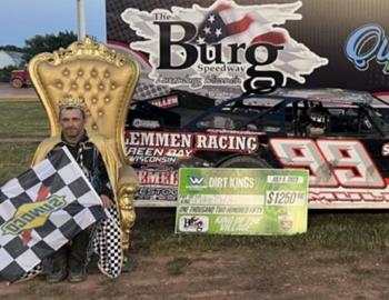 Mike Mullen won the Dirt Kings event at Luxemburg (Wisc.) on Sunday, July 9.