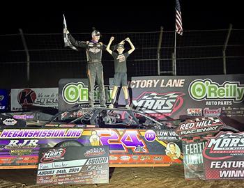 Ryan Unzicker also won with the MARS Late Model Championship Series at Red Hill Raceway on August 24