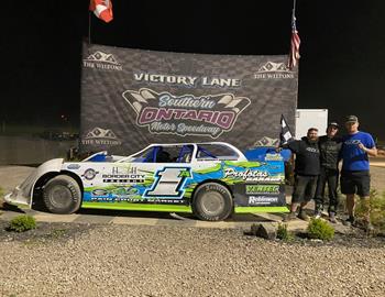Jake Hooker topped the DIRTcar Late Model action at Southern Ontario Motor Speedway on Saturday night.