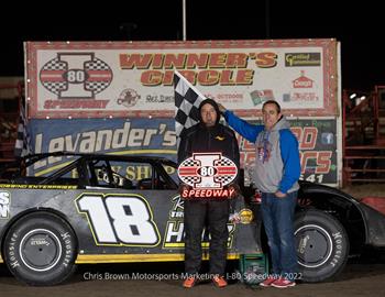 Jesse Sobbing conquered the Cornhusker Classic on Saturday night at Nebraska’s I-80 Speedway in the All Makes Collision No. 18 XR1 Rocket Chassis Late Model. 