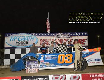 Dan White picked up his first-career Late Model win on July 30 at Sycamore Speedway.