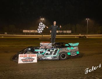 Colby Ponds won the CRUSA Late Model Sportsman feature at Magnolia Motor Speedway on August 24