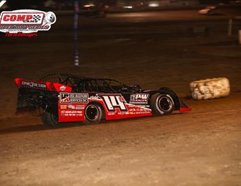 Morgan Bagley on track during the 2023 COMP Cams Super Dirt Series season. (Turn 3 images photo)