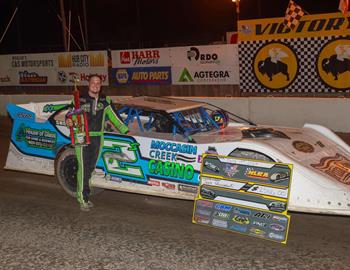 Josh Skorczewski wins at Brown County Speedway on July 19