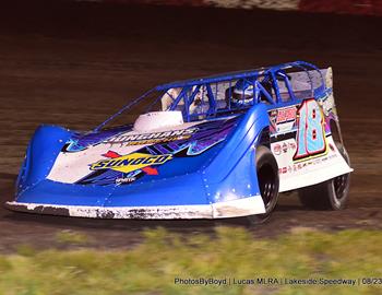 Lakeside Speedway (Kansas City, KS) – Lucas Oil Midwest Late Model Racing Association (MLRA) – August 23, 2024. (Todd Boyd photo)