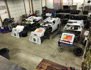 Ken Schrader getting his dirt cars ready for 2019.