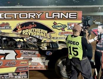 Ricky Weiss wins the Schaeffers Spring Nationals event at I-75 Raceway on April 18.