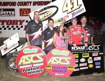 Jason Johnson in victory lane