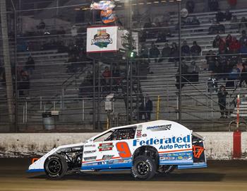 Ken Schrader picked up the DIRTcar Nationals win on Thursday, Feb. 8 at Volusia Speedway Park (Barberville, Fla.)